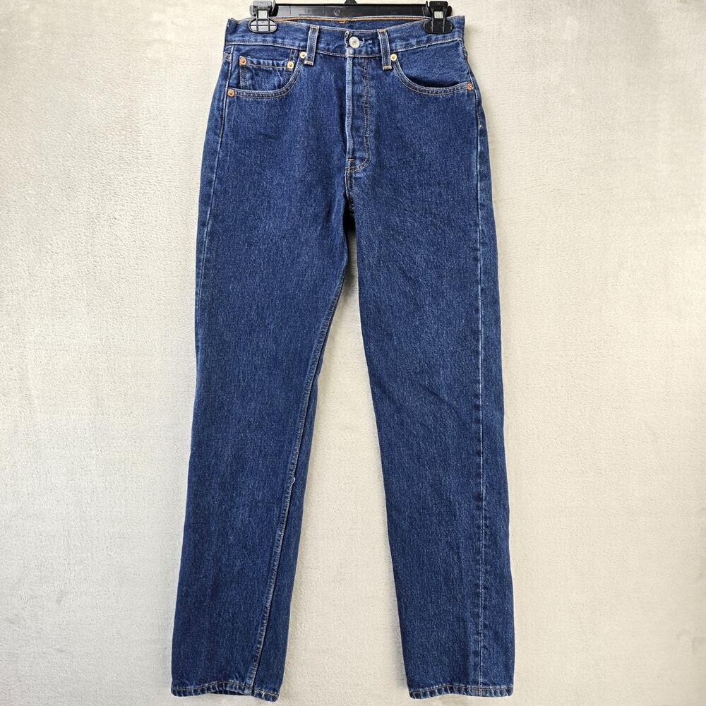 Vintage Levis 501 Jeans Womens 28x31 Medium Wash Straight Leg Button Fly